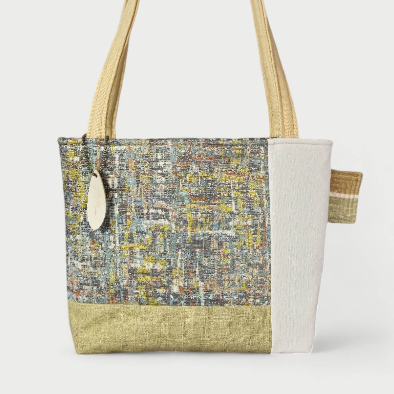 Light Green & White Tote Bag - Julie Ann Collections