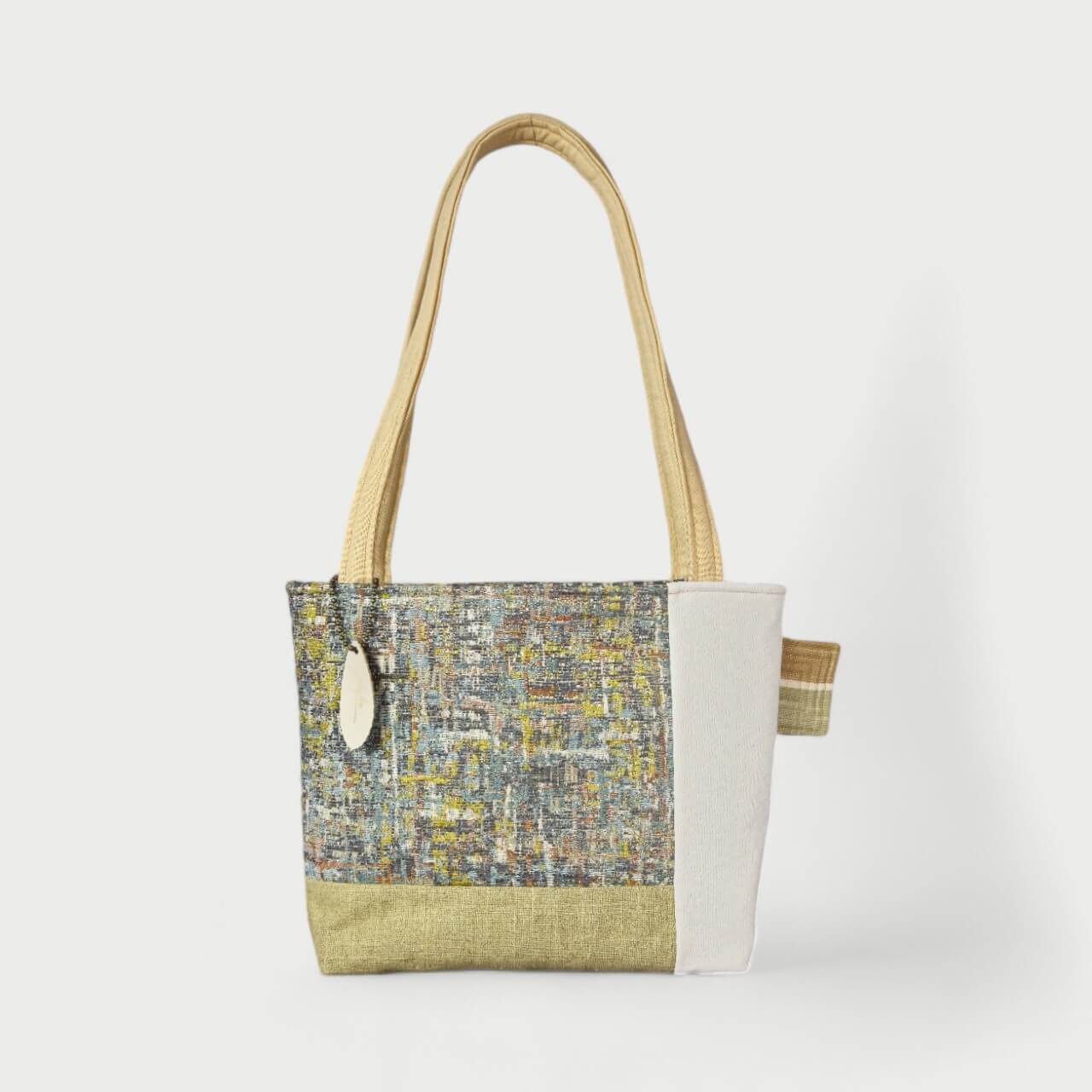 Light Green & White Tote Bag - Julie Ann Collections