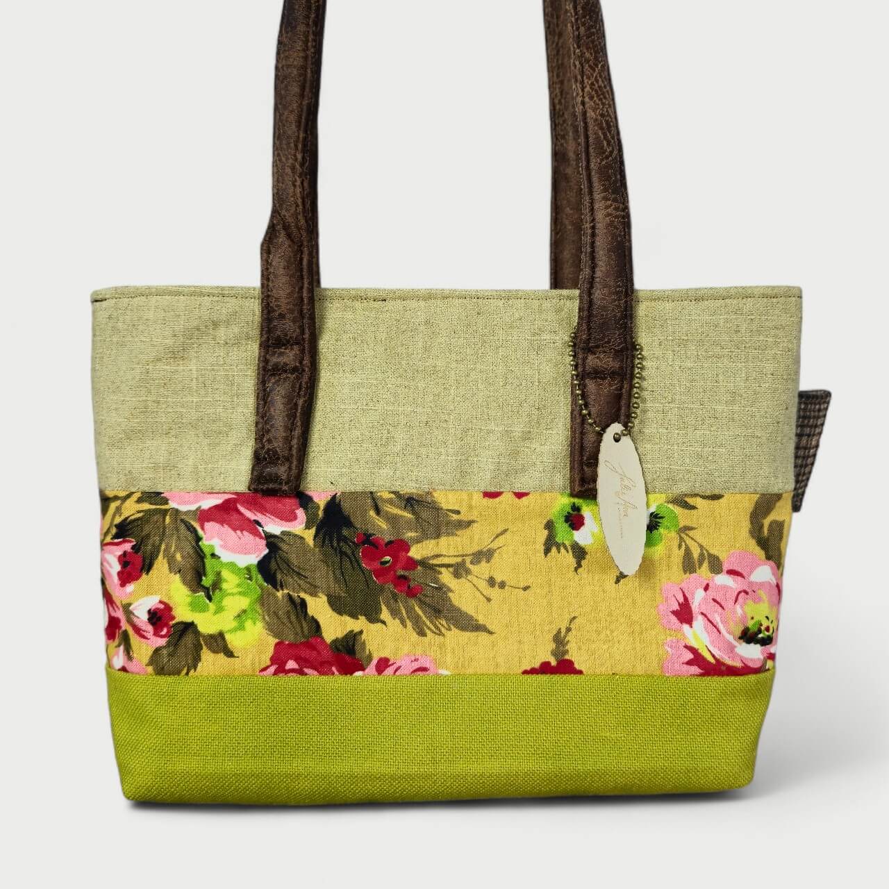 Green & Yellow Tote Bag - Julie Ann Collections