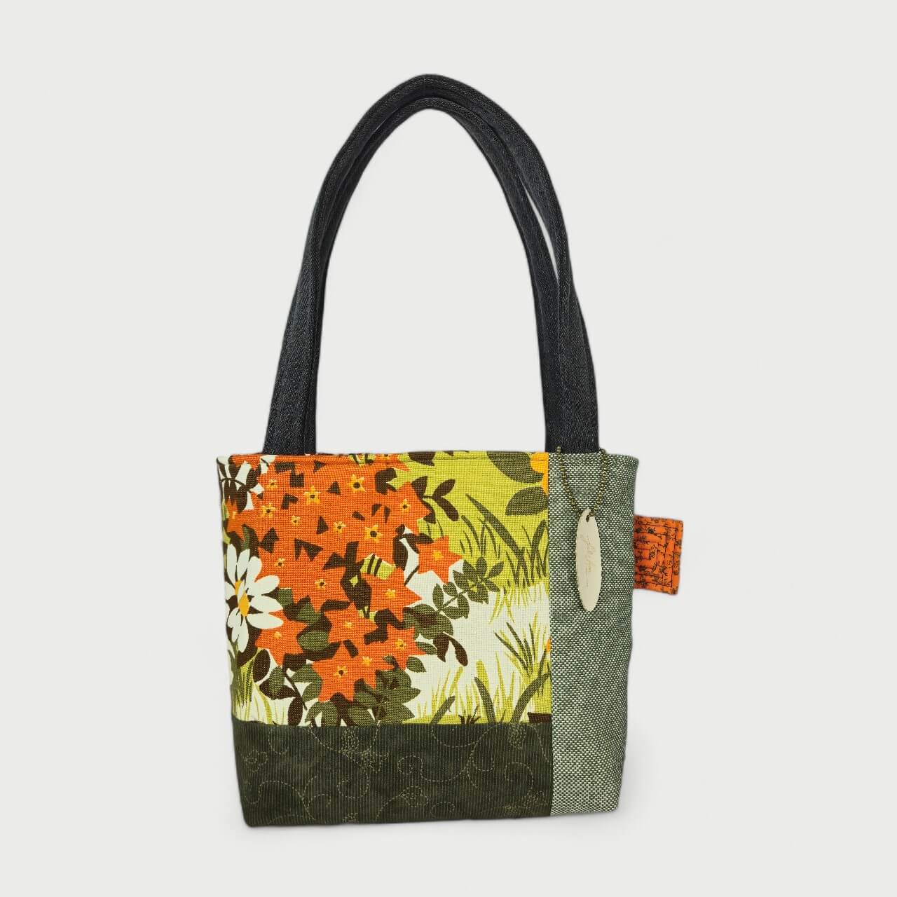 Green & Orange Tote Bag - Julie Ann Collections