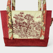 Cream & Maroon Tote Bag - Julie Ann Collections