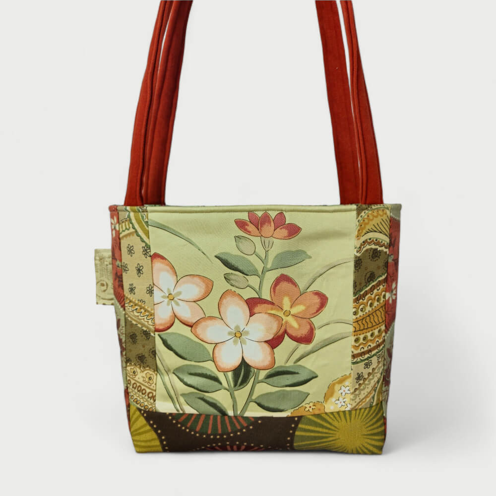 Green & Brown Tote Bag - Julie Ann Collections