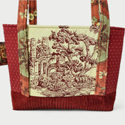Cream & Maroon Tote Bag - Julie Ann Collections