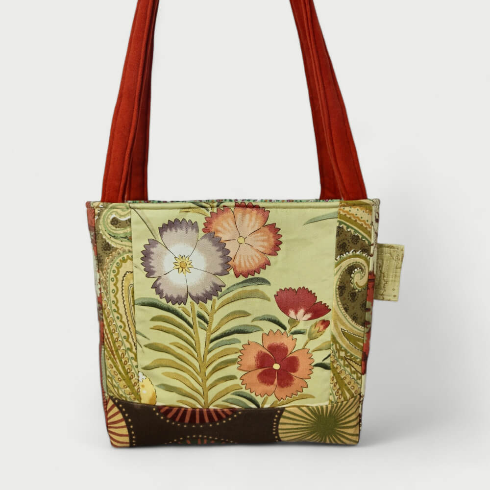 Green & Brown Tote Bag - Julie Ann Collections