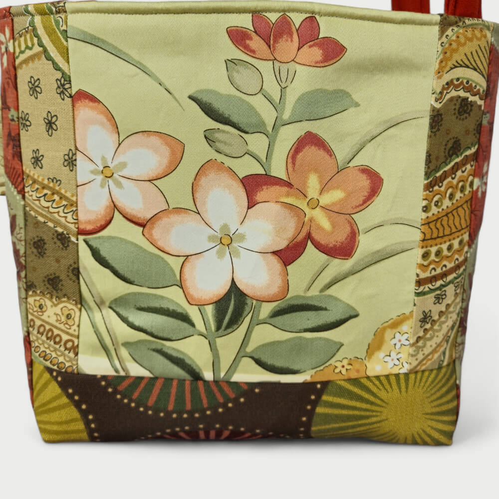 Green & Brown Tote Bag - Julie Ann Collections