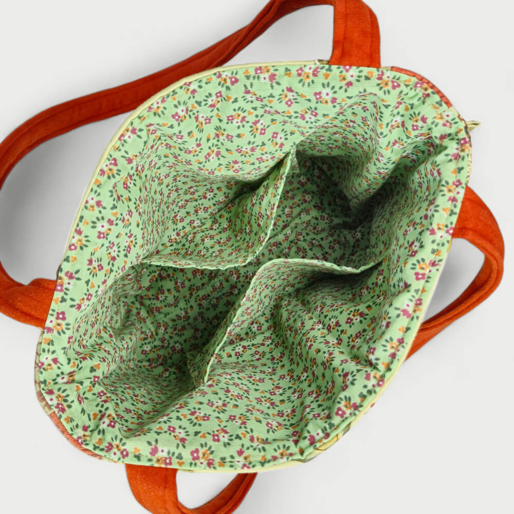 Green & Brown Tote Bag - Julie Ann Collections