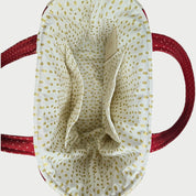 Beige & Red Tote Bag - Julie Ann Collections