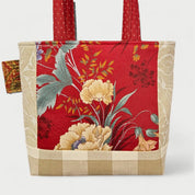 Beige & Red Tote Bag - Julie Ann Collections