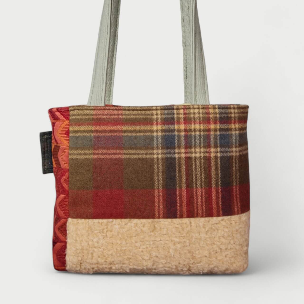 Beige & Red Tote Bag - Julie Ann Collections