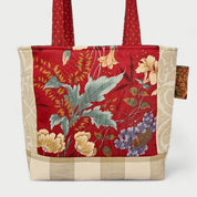 Beige & Red Tote Bag - Julie Ann Collections