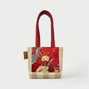 Beige & Red Tote Bag - Julie Ann Collections