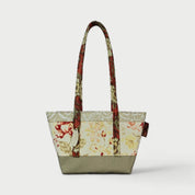 Beige & Maroon Tote Bag - Julie Ann Collections