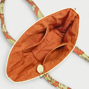 Beige & Maroon Tote Bag - Julie Ann Collections