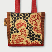 Red & Brown Tote Bag - Julie Ann Collections