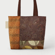 Brown & Orange Tote Bag - Julie Ann Collections