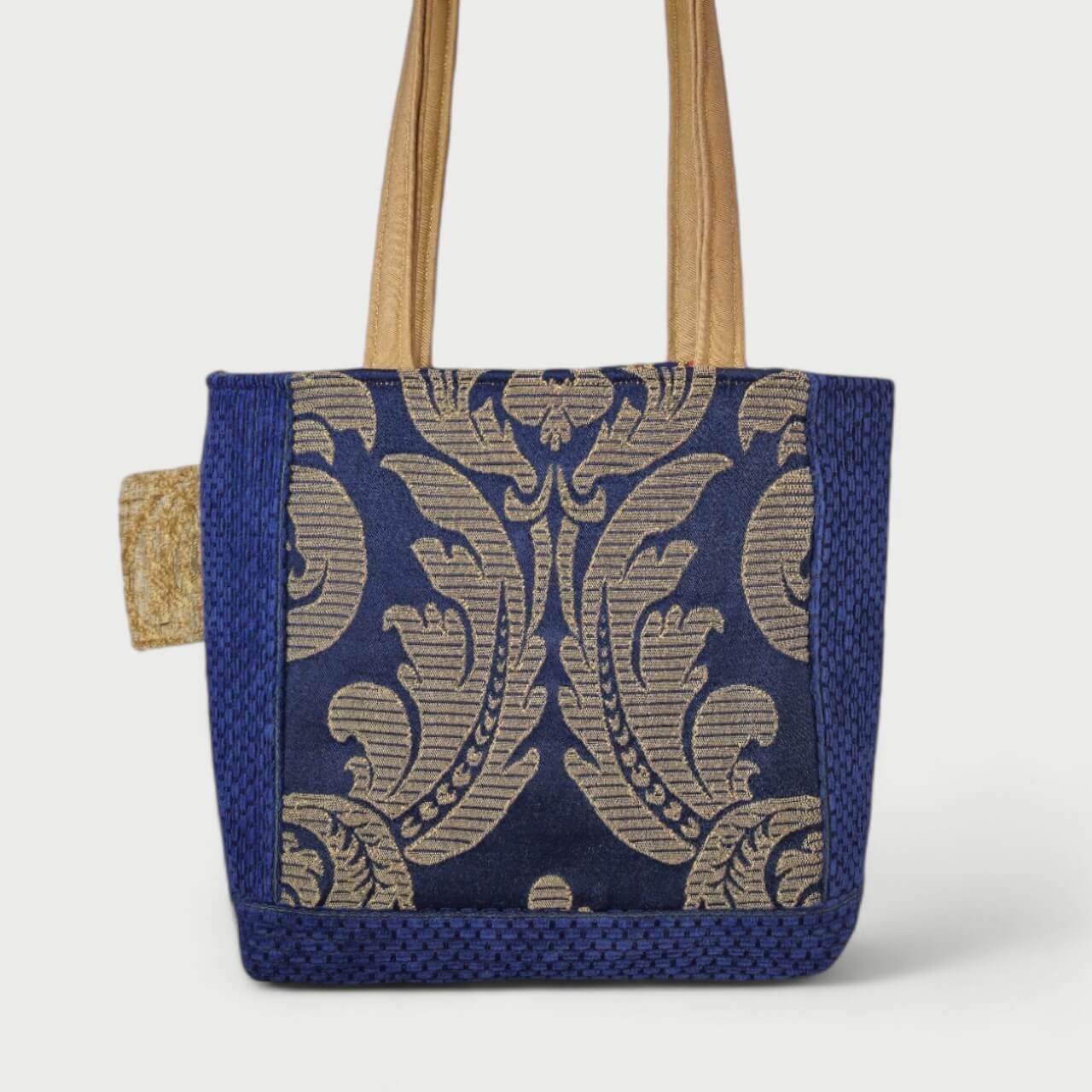 Blue & Gold Tote Bag - Julie Ann Collections