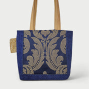 Blue & Gold Tote Bag - Julie Ann Collections