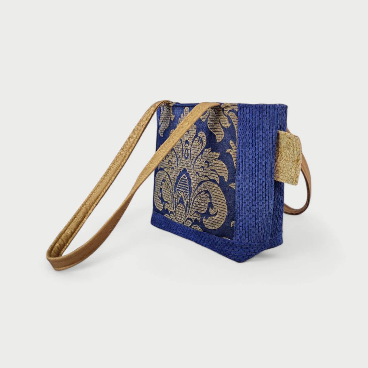 Blue & Gold Tote Bag - Julie Ann Collections