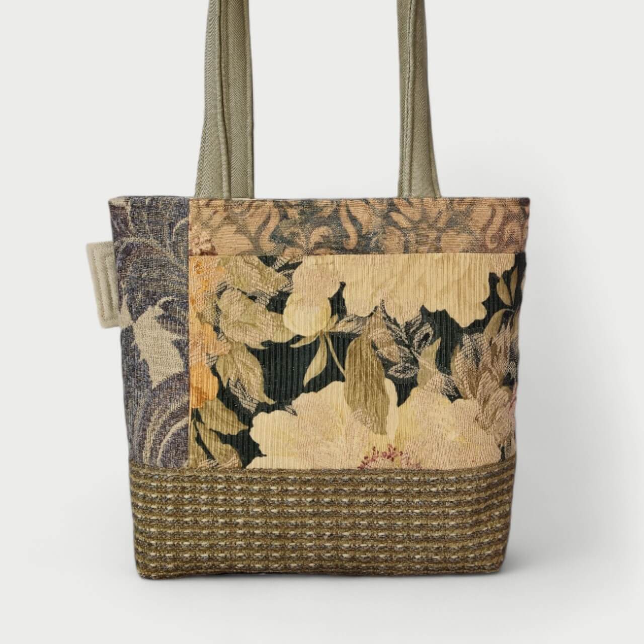Beige & Green Tote Bag - Julie Ann Collections