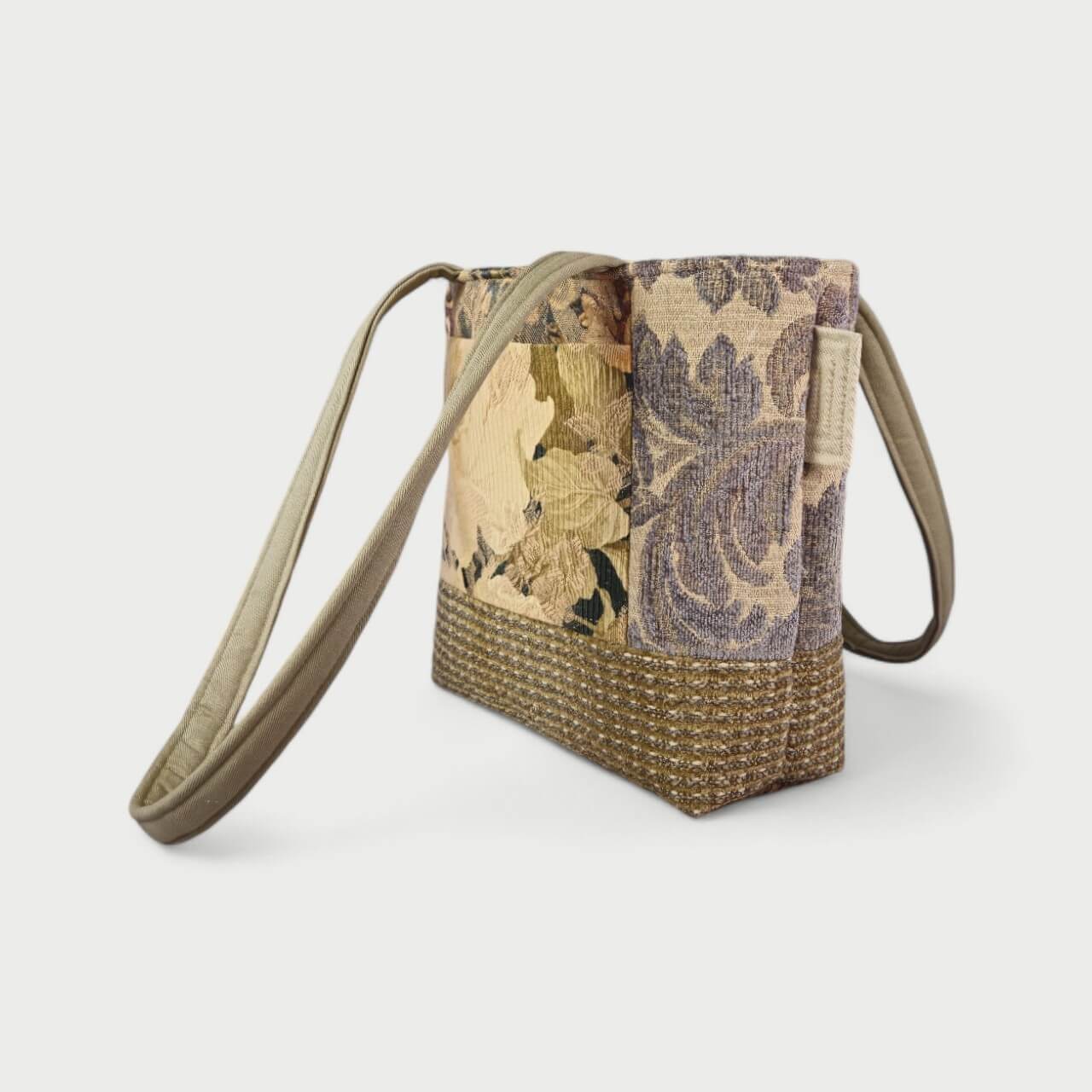 Beige & Green Tote Bag - Julie Ann Collections