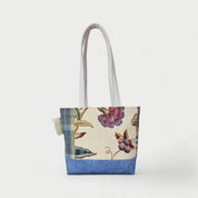 Cream & Blue Tote Bag - Julie Ann Collections