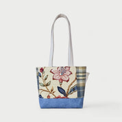 Cream & Blue Tote Bag - Julie Ann Collections