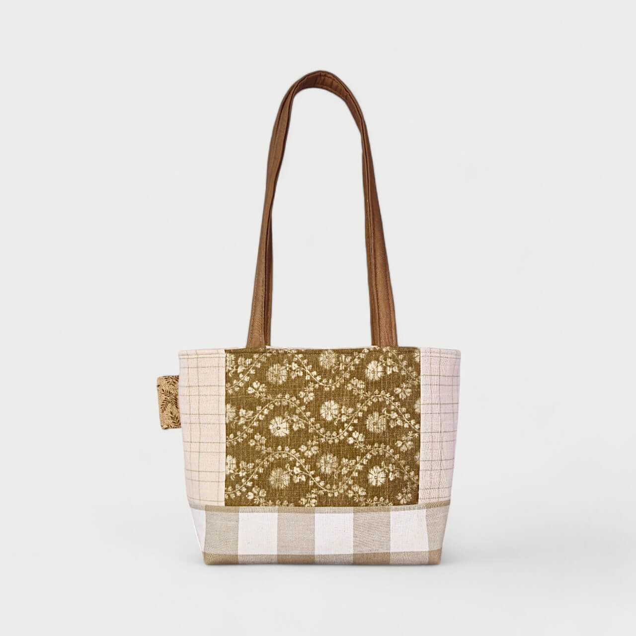 White & Gray Tote Bag - Julie Ann Collections