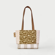White & Gray Tote Bag - Julie Ann Collections