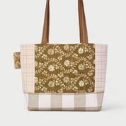 White & Gray Tote Bag - Julie Ann Collections