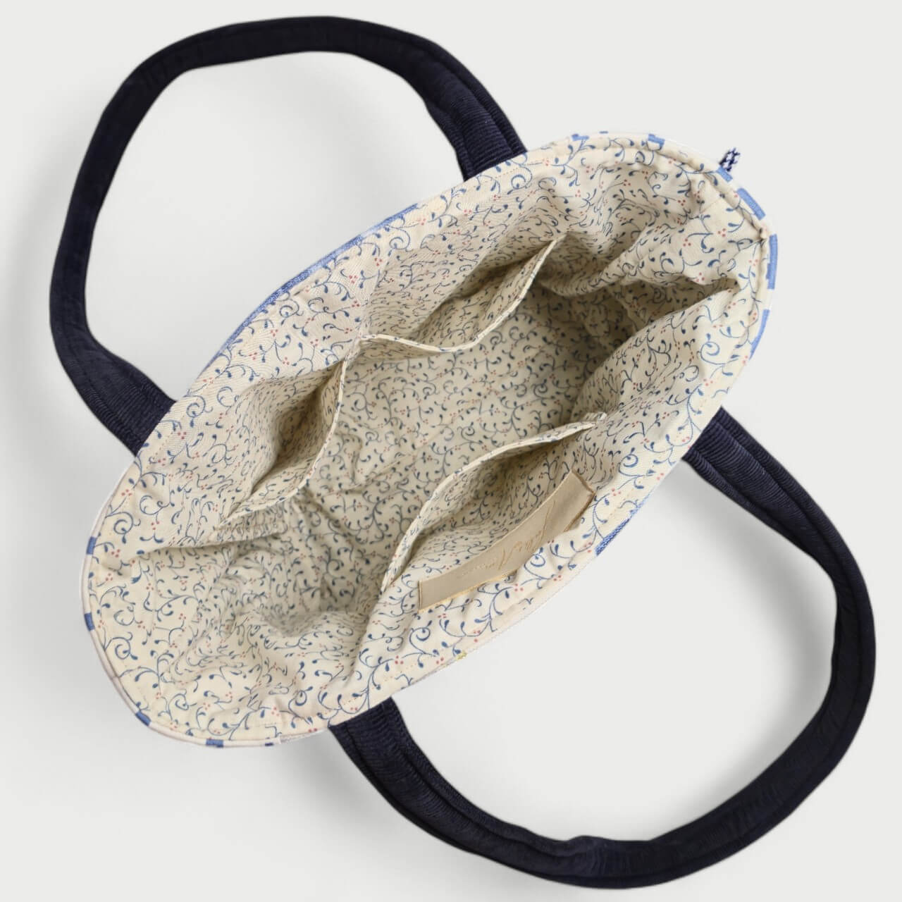 White & Blue Tote Bag - Julie Ann Collections