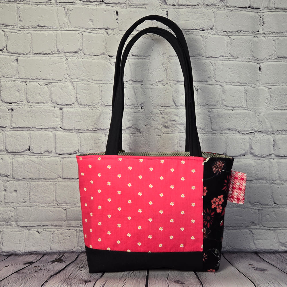 Pink & Black Tote Bag - Julie Ann Collections
