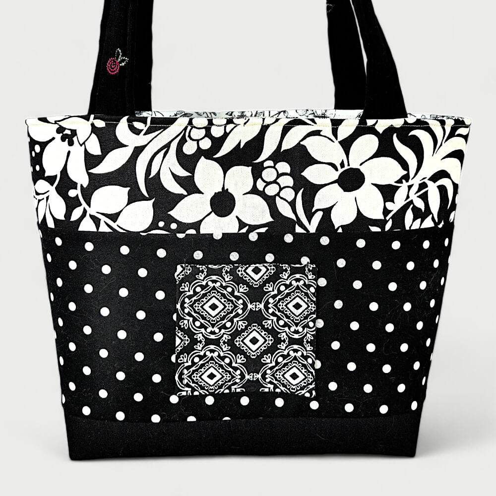 Black & White Tote Bag - Julie Ann Collections
