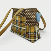 Checkered Brown Tote Bag - Julie Ann Collections