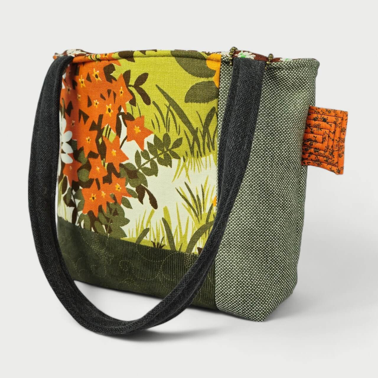 Green & Orange Tote Bag - Julie Ann Collections