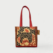 Red & Brown Tote Bag - Julie Ann Collections