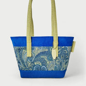 Medium Handsewn Blue Tote Bag - Julie Ann Collections