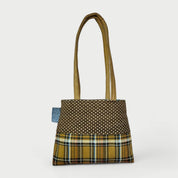 Checkered Brown Tote Bag - Julie Ann Collections