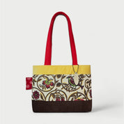 Brown & Yellow Tote Bag - Julie Ann Collections