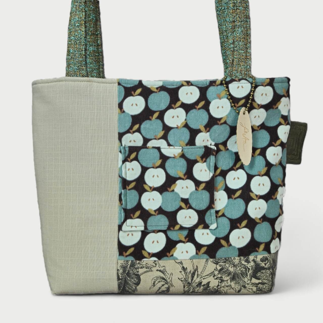 Teal & Gray Tote Bag - Julie Ann Collections