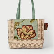 Teal & Cream Tote Bag - Julie Ann Collections