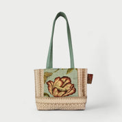 Teal & Cream Tote Bag - Julie Ann Collections